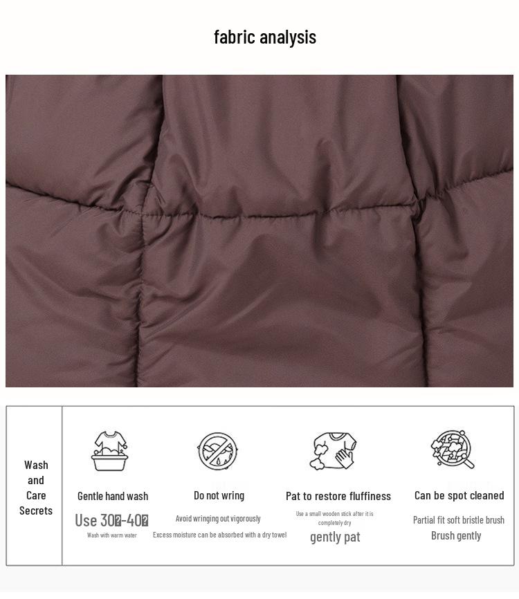 Women's Mid-Length Down Cotton Jacket - 2025 Winter European & American Style, Padded Outerwear