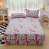 Double Bed Skirt Simple Style Bedspread Queen Size Bed Cover Breathable Mattress Protector Falda De Cama (Pillowcase Need Order)