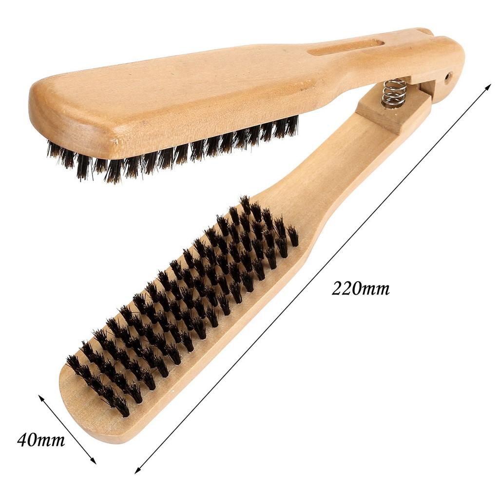 Professional Double-Sided Hair Brush Comb Wooden Anti-static Hair Splint Comb Hairdressing Plywood Straightening Styling Brush