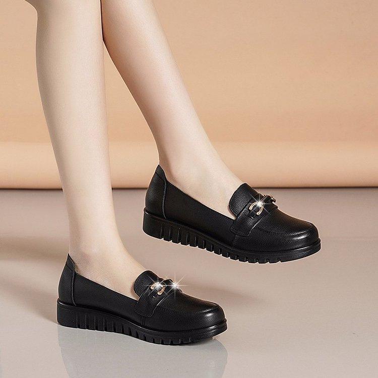 New women's autumn comfortable and versatile work leather shoes casual shoes single shoes