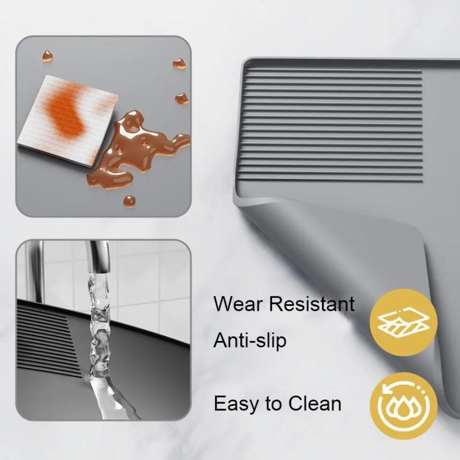 Home Coffee Machine Table Mat Anti Slip Silicone Waterproof Matdrainage Device Coffee Shop Desktop Powder Pressing Accessories