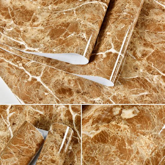 1 Roll Wall Decor Waterproof Self Adhesive PVC Decorative Vinyl Film Marble