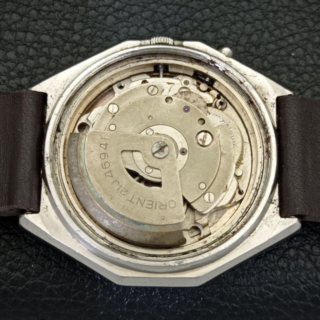 VINTAGE ORIENT AUTOMATIC 46941 JAPAN MENS WHITE COLOR DIAL WATCH A500741-5 R154-a500741