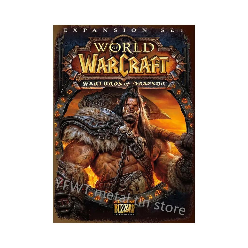 Modern World of Warcraft Game Metal Tin Sign Poster Wall Art Bedroom Studio Home Wall Decoration Cuadros