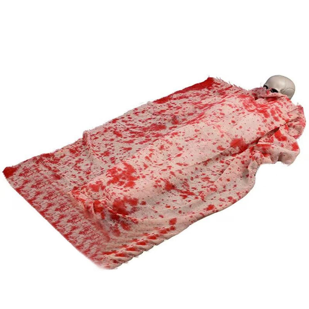 Halloween Creepy Cloth Bloody Table Cover Tablecloth Spooky Fabric Cloth for Haunted House Party Supplies Yard Wall Entryway