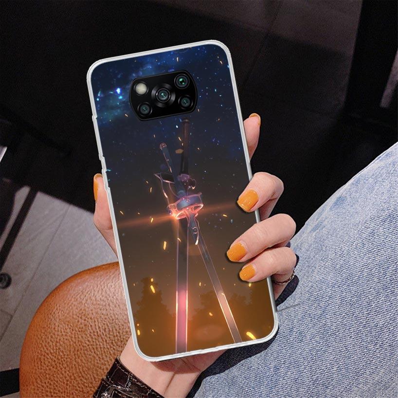 Sword Art Online Anime Phone Case For Xiaomi Poco X7 X6 X5 Pro F7 Ultra Redmi 15C 15 13C 13 12C 12 10 10A 10C 9 9A 9C 9T Cover P