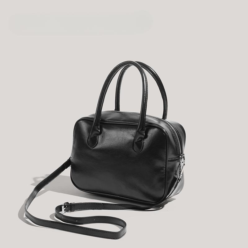 Geantă Versatilă Retro de Mână Tip Pernă Geantă Boston cu Textură la Modă Geantă de Umăr la Modă Tip Crossbody