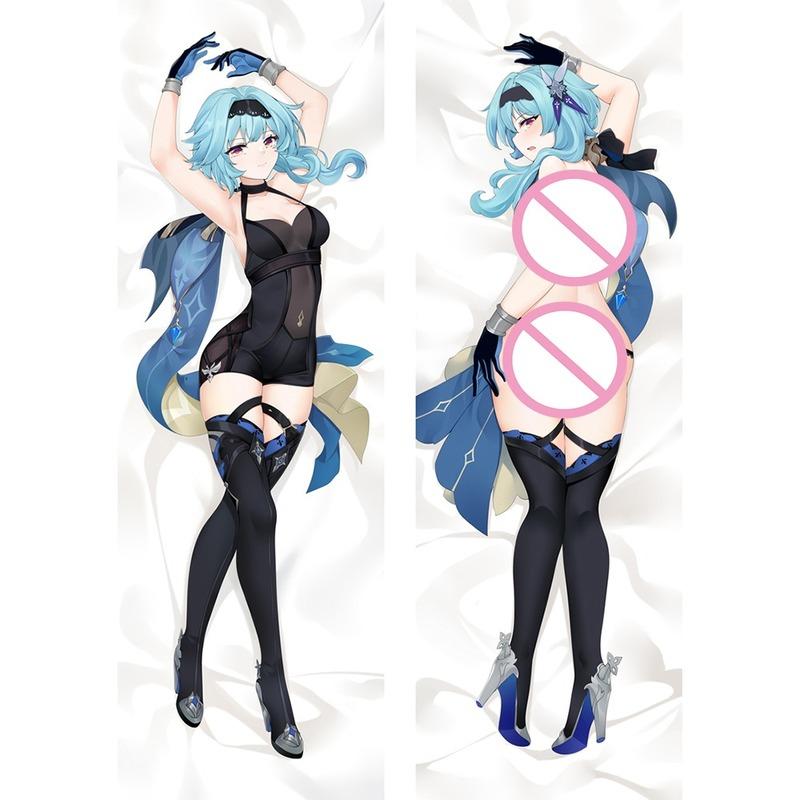 

60x180 см Genshin Impact плюшевые подушки Eula Lawrence Dakimakura, наволочка с двусторонним принтом, наволочка для тела Otaku, обнимающая наволочка