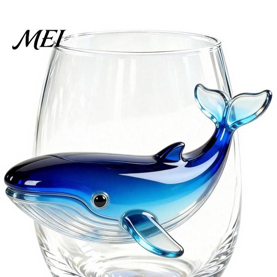 Ocean Style Bar Accessory Octopus Stemless Wine Glass, 3D Marine Animal Printed Themed Glassware Borosilicate Glassware, for Cocktails And Home Unique