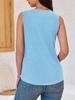 Womens V Neck Sleeveless Tank Top Loose Fit Dressy Casual Summer Blouse