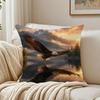 AMERICAN BALD EAGLE Wildlife Cushion Cover Breathable Organic Cushion Covers Machine Washable WrinkleResistant Soft Durable