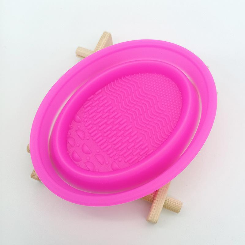 Silicone Makeup Brush Cleaning Tool Foldable Silicone Bowl Beauty Egg Sponge Powder Puff Washing Portable Scrub Mat Beauty Tools