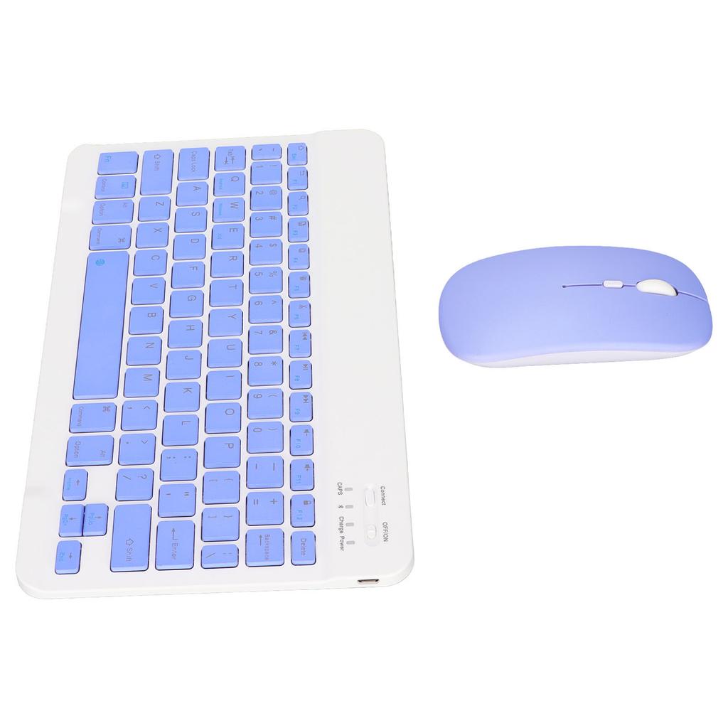 10 Inch Bluetooth Keyboard Set USB Charging Ultra Thin Quiet Wireless Keyboard with DPI Mouse for