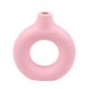 Donut Shaped Vase Decorative Vase Ceramic-Like Plastic Flower Holder for Living Room Decor, Creative Centerpiece for Fresh/Dry Flowers