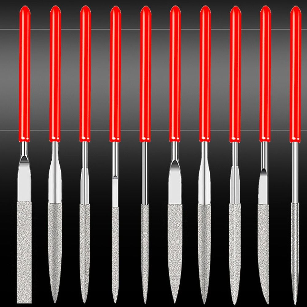 10Pcs/set Special Shaped Diamond Needle File Set Plating Polishing Tool Mini Needle File Kit