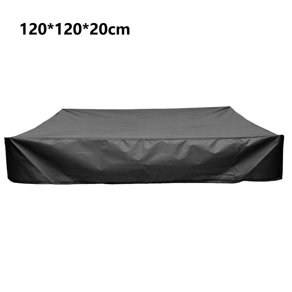 120x120x20cm 210D Oxford Cloth Sandpit Cover Square Pool Cover with Drawstring Sandbox Cover