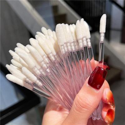 50 Disposable Lip Brushes for Lipstick, Lip Balm, and Glaze - Portable Makeup Brushes for Beginners