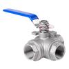304 Stainless Steel Manual Three-Way Ball Valve