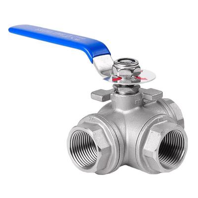 304 Stainless Steel Manual Three-Way Ball Valve
