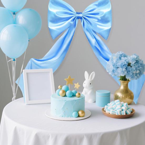 Large Satin Bow 78" x 48" Giant Bow Ribbon Tie for Christmas Birthday Party Wedding Bridal Bachelorette Graduation Room Backdrop Wall Decor