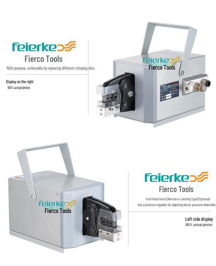 FEK-20M Heavy-Duty Pneumatic Terminal Crimping Machine - Powerful Wire Crimping Pliers