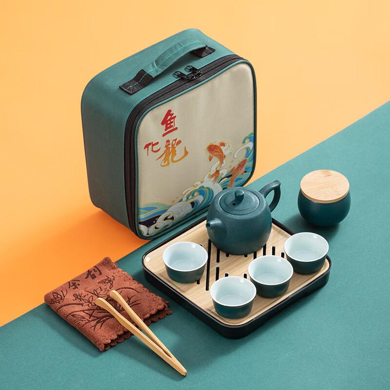 Portable Ceramic Kung Fu Travel Tea Set