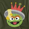 Sesame Street Unisex Adult Oscar The Grouch Nutcracker Christmas T-Shirt