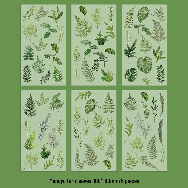 Retro Plant & Flower Stickers Pack: PET Waterproof Decals for Children's Journals & DIY Decor.