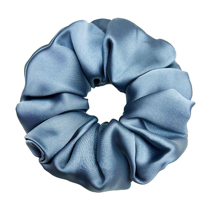 Nuovo Stile Europeo e Americano Semplice Blu Navy Scrunchie di Alta Gamma per Capelli Accessorio per Capelli Grande Fiore per la Testa Elegante Versatile Trendy