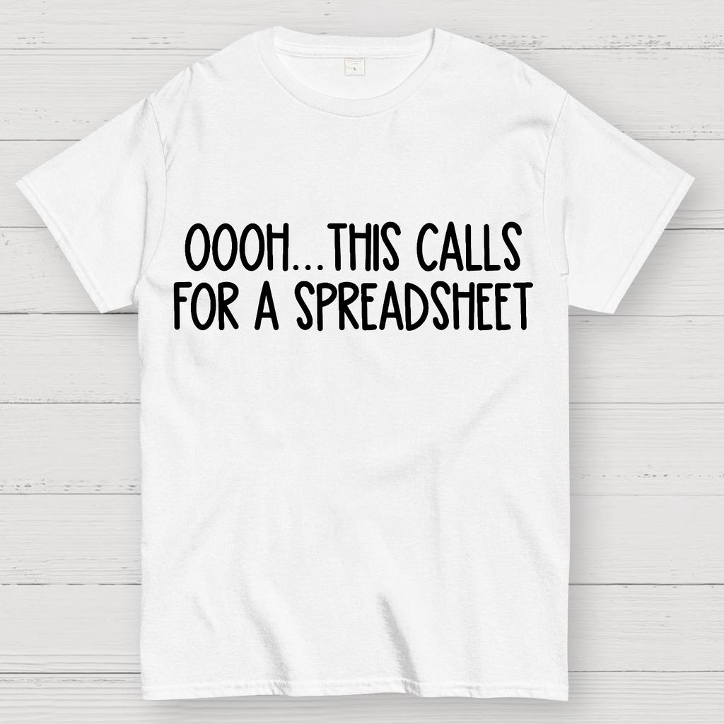 Oooh This Calls For A Spreadsheet Cotton Summer Casual Cool Loose T-Shirt