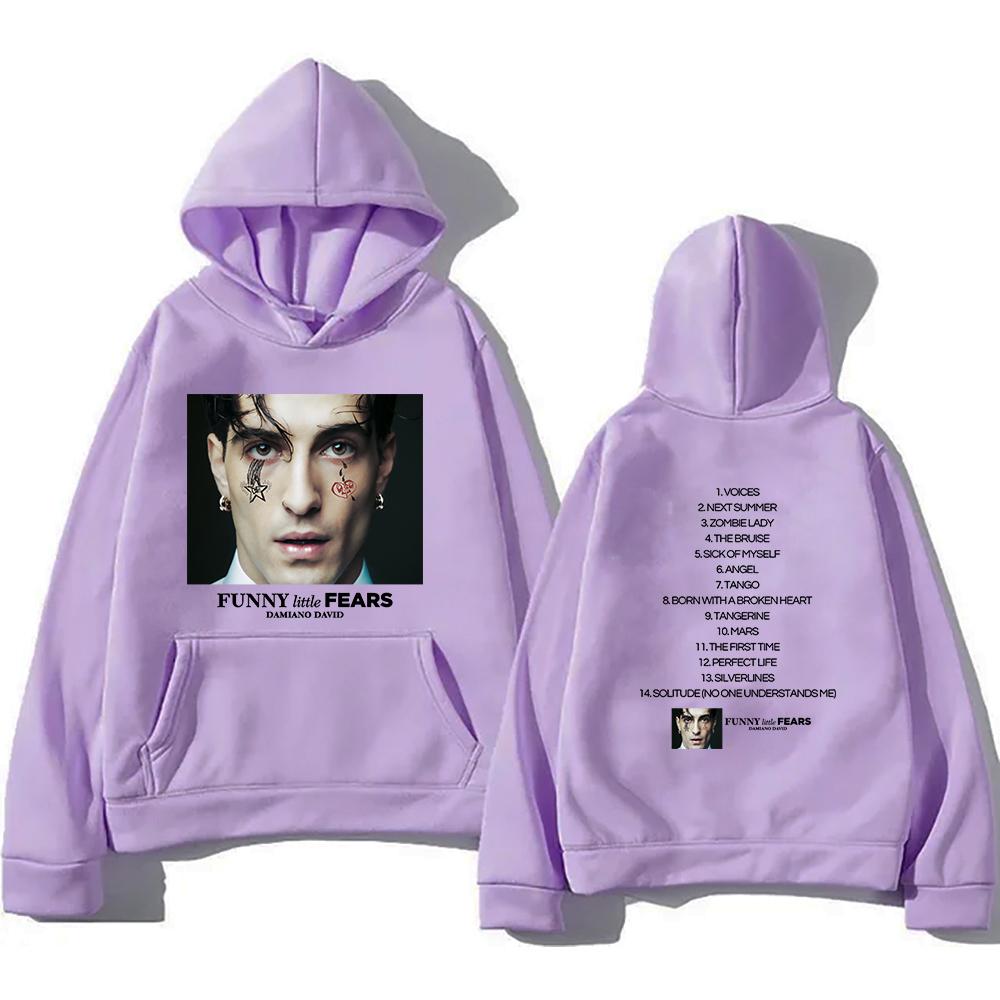 Damiano David Lustiger Little Fears Hoodie Il Ballo Della Vita Tattoo Herren/Damen Hoodies Harajuku Ästhetik Winterkleidung Sweatshirt