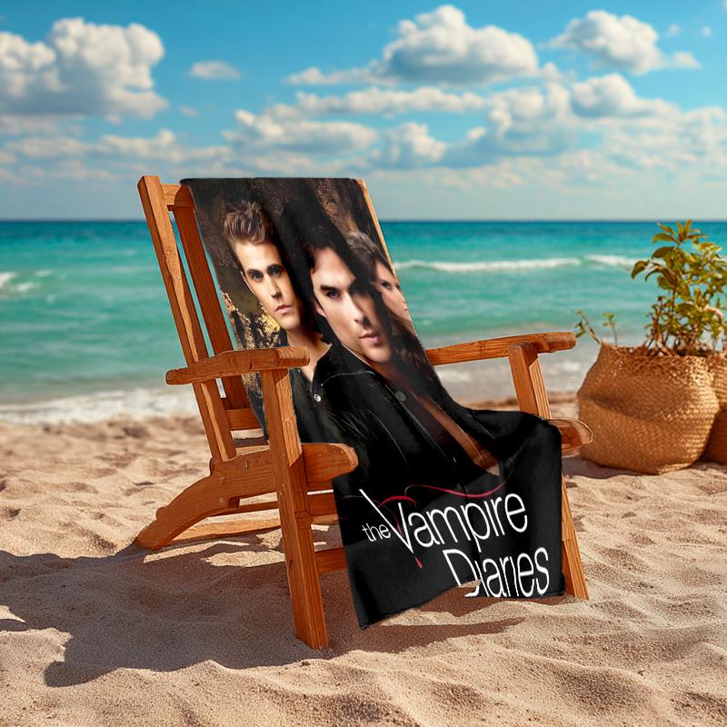 1pc The Vampire Diaries3 Beach Towel, Comfortable and Thick, and Swimming/Bath/Picnic/Camping Towel, Suitable for Seaside Beaches