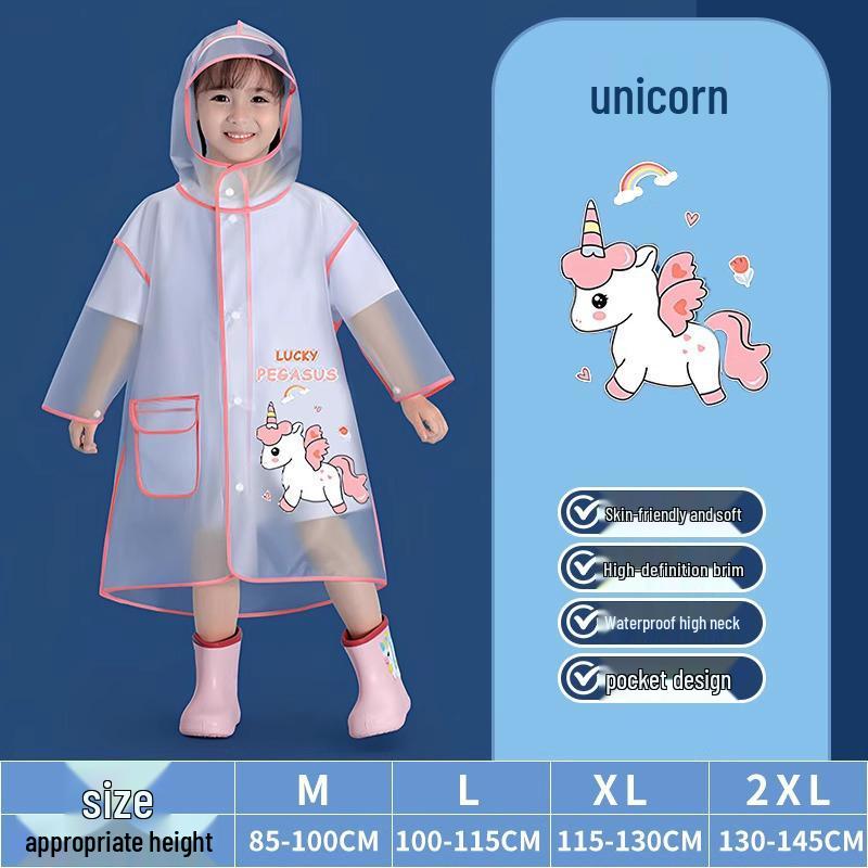 Unisex Kids' 2025 Full Body Raincoat for Kindergarten and School