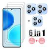 6in1 Full Gule Glass For Honor X8d Tempered Glass Honor X8d Screen Protector HD Protective Phone Lens Film Honor X8d