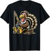 Funny Turkey Fishing Thanksgiving Fisherman Humor T-Shirt