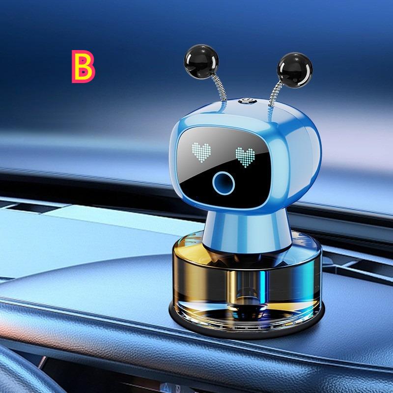 Smart Rechargeable Car Air Freshener, Automatic Aromatherapy Diffuser With Robotic Design Auto-Spray&Ignition Sensing Car Decor