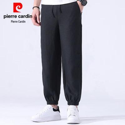 Pierre Cardin Men's 100% Linen Straight-Leg Chinese Style Casual Pants