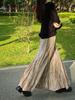 Elegant High-Waisted Dark Purple Velvet Mermaid Skirt - Slimming Autumn/Winter Style with Large Hem