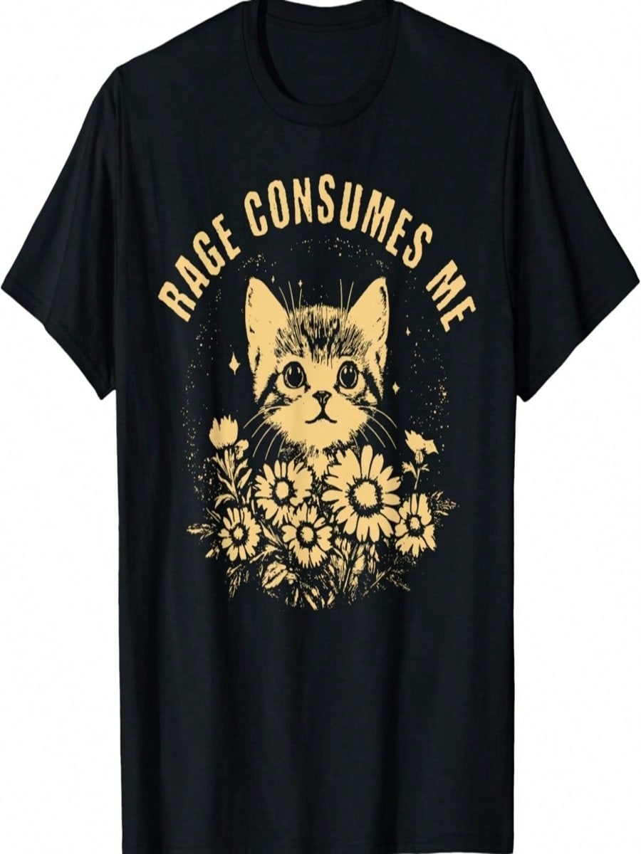 Rage Consumes Me Cute Cat Meme Men Women T-Shirt S разноцветный