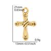 5Pcs Crosses Pendant Charms For Jewelry Making Supplies Christ Handmade Necklace Earrings Charm Gold Color Accessories Wholesale