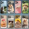 Cute Mouse Rat Hamster Phone Case For iPhone 16,15,14,13,12,11,Pro,X,XS,Max,XR,Plus,Mini Soft Black Cover