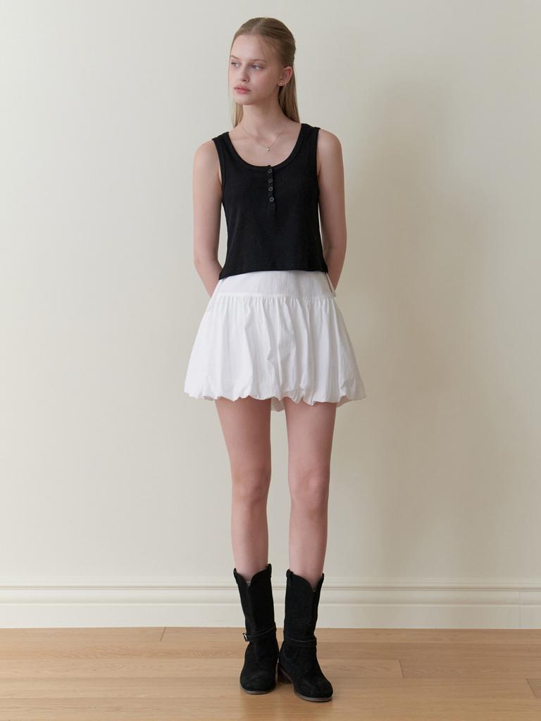 Liel Fizz Button Sleeveless (Black)