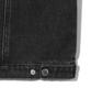 Trillion Fade Wash Biker Denim Jacket (Black)