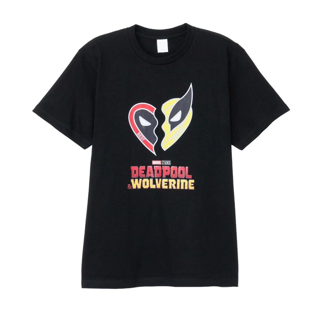 Small Planet Marvel Deadpool & Wolverine T-Shirt, Black Heart, Size M