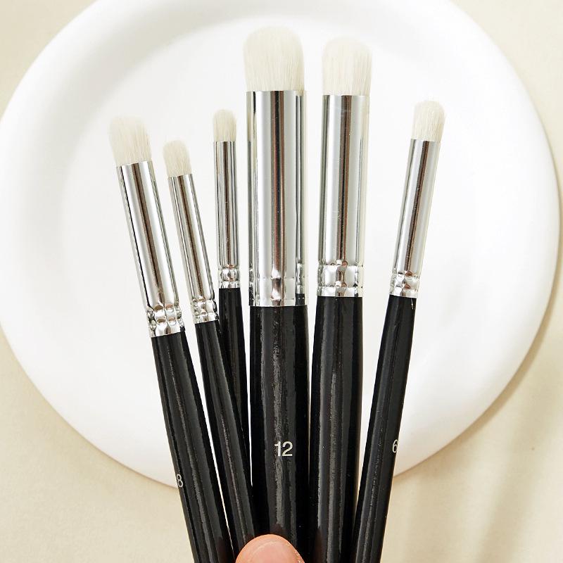 6-Piece Art Brush Set for Acrylic, Oil, Watercolor & Pottery Painting