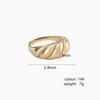 St. Delan Gold-Plated Stainless Steel Croissant Ring for Couples