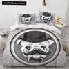 Cartoon Dog King Queen Duvet Cover Lovely Illustrated Pet Puppy bedding set  Animal Quilt Cover 2/3pcs Polyester Comforter Cover