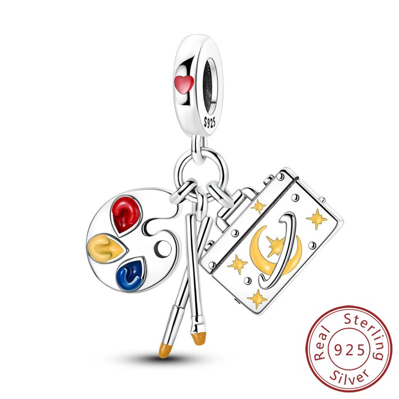 Original Kupfer Anhänger Perlen Anhänger Delfin Goldener Elefant Schmetterling Xo Anhänger Passend Armband Armreif Frau DIY Schmuck Geschenk