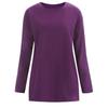 Shop   Women Loose FiT Slub Round Long Sleeve T shirT Brown Dai Wsh 1009