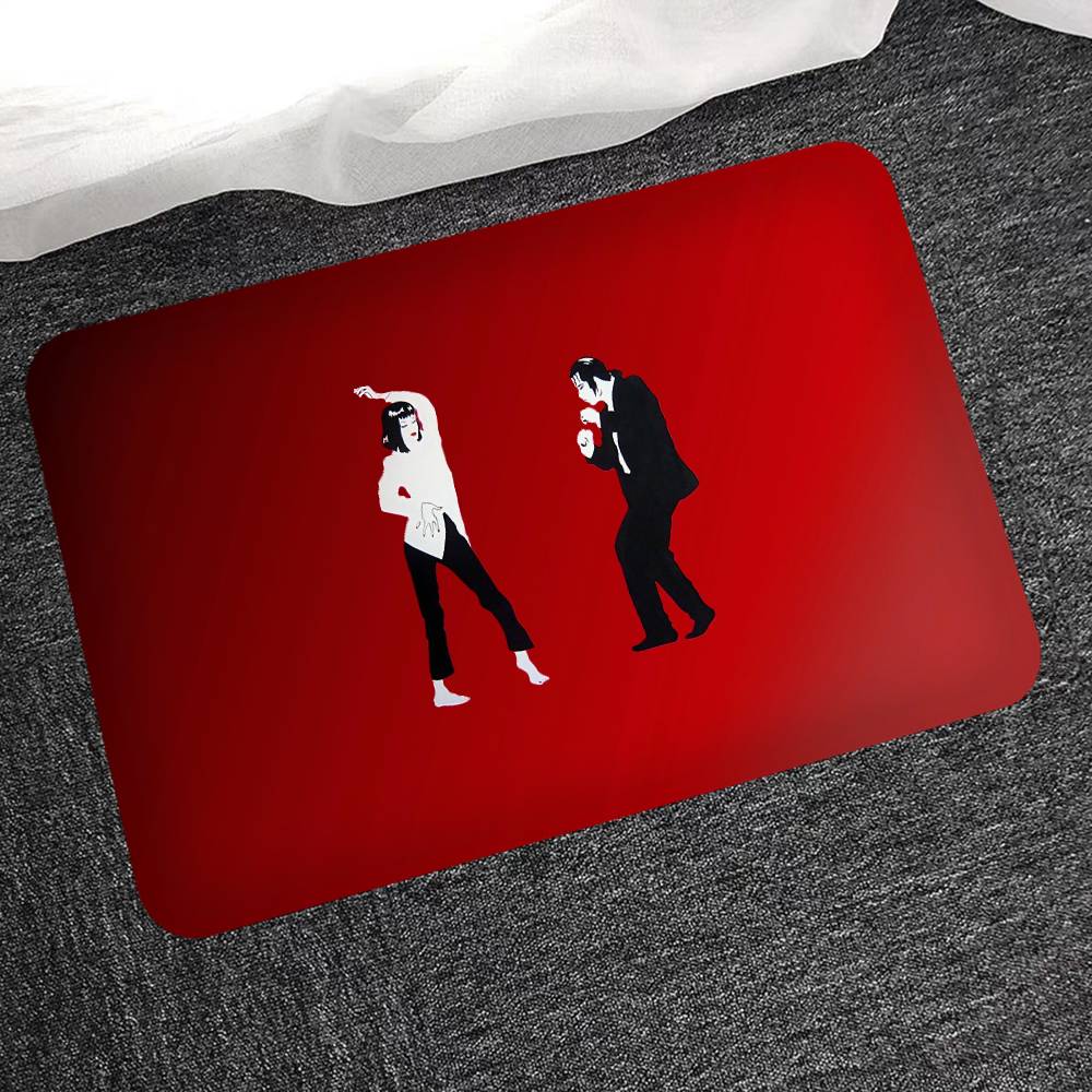 Humorous Pulp Fiction Room Mats Anti-slip Absorbent Long Strip Cushion Bedroom Mat Household Carpets